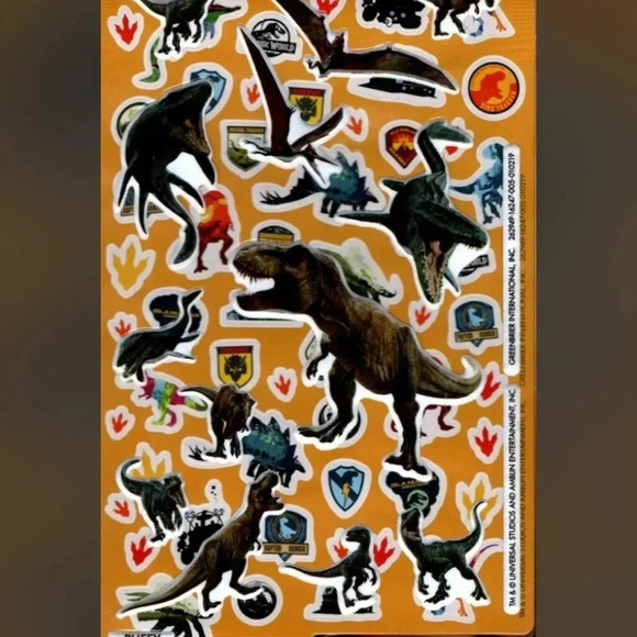 🆕 Jurassic World Dinosaur Sticker Pad - 4 Pack - Picture 3 of 3